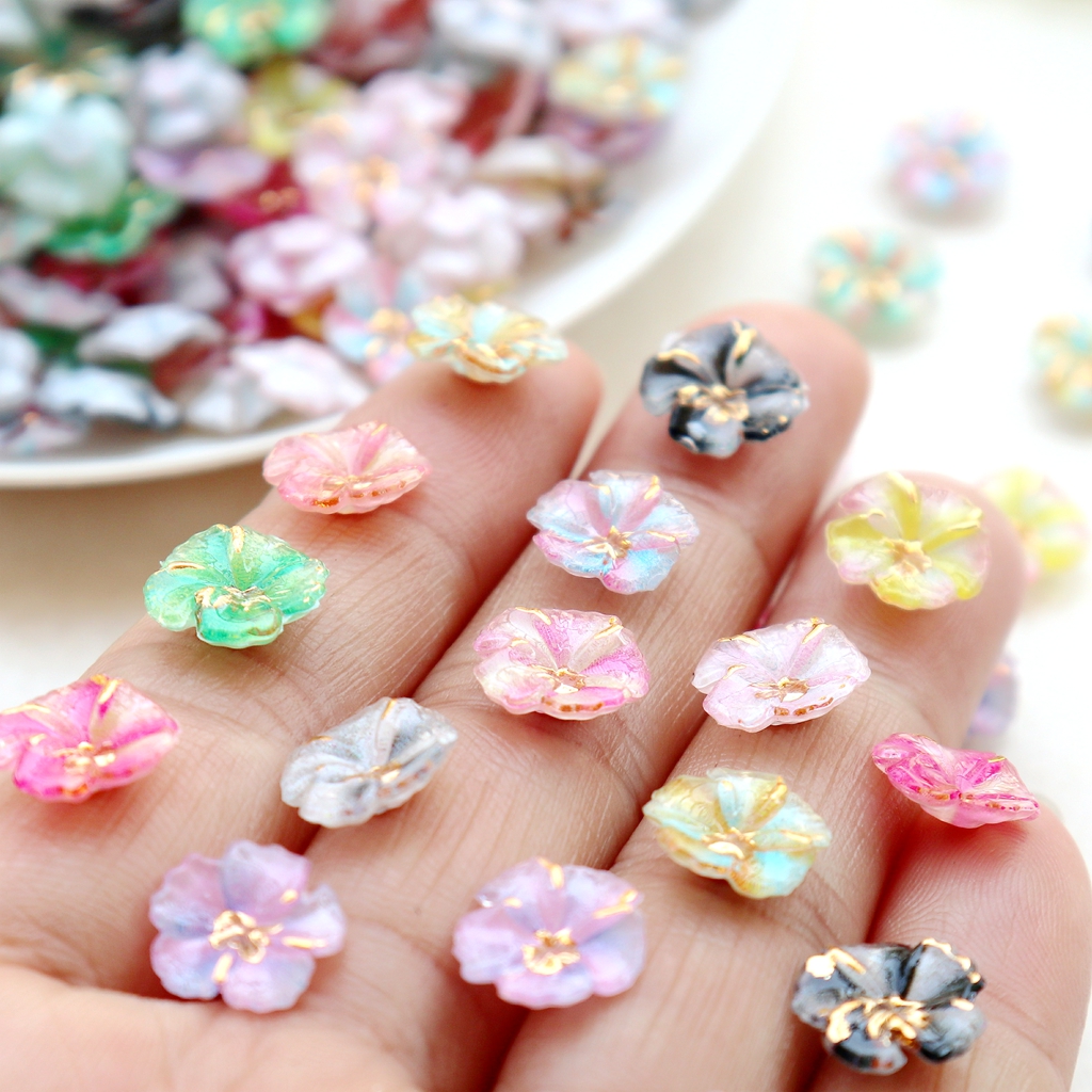 30pcs Mini Resin Flower Caboch - مراجعة Resin Art Decor وسعره
