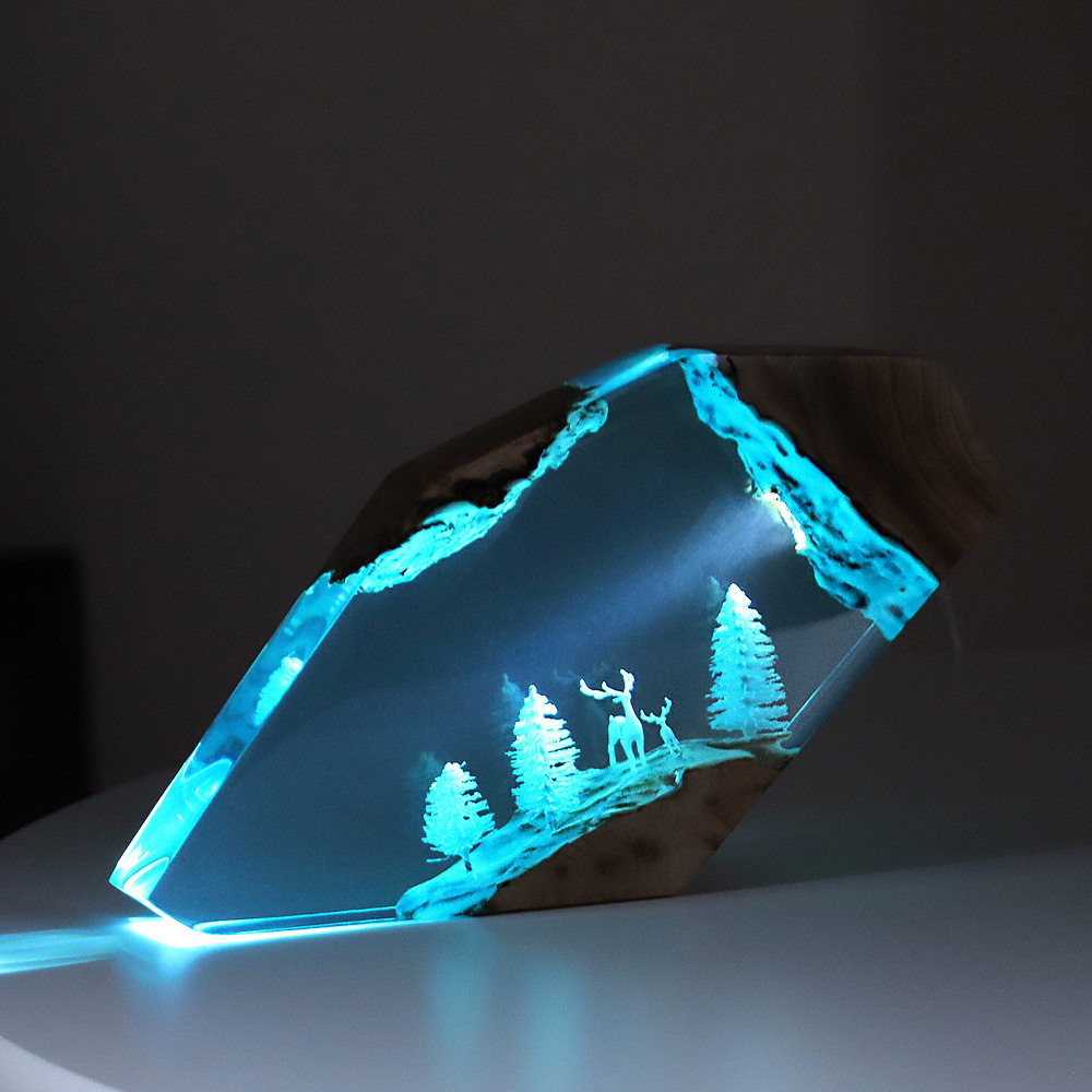 Forest Fairy Deer Desktop Art  - مراجعة Resin Art Decor وسعره