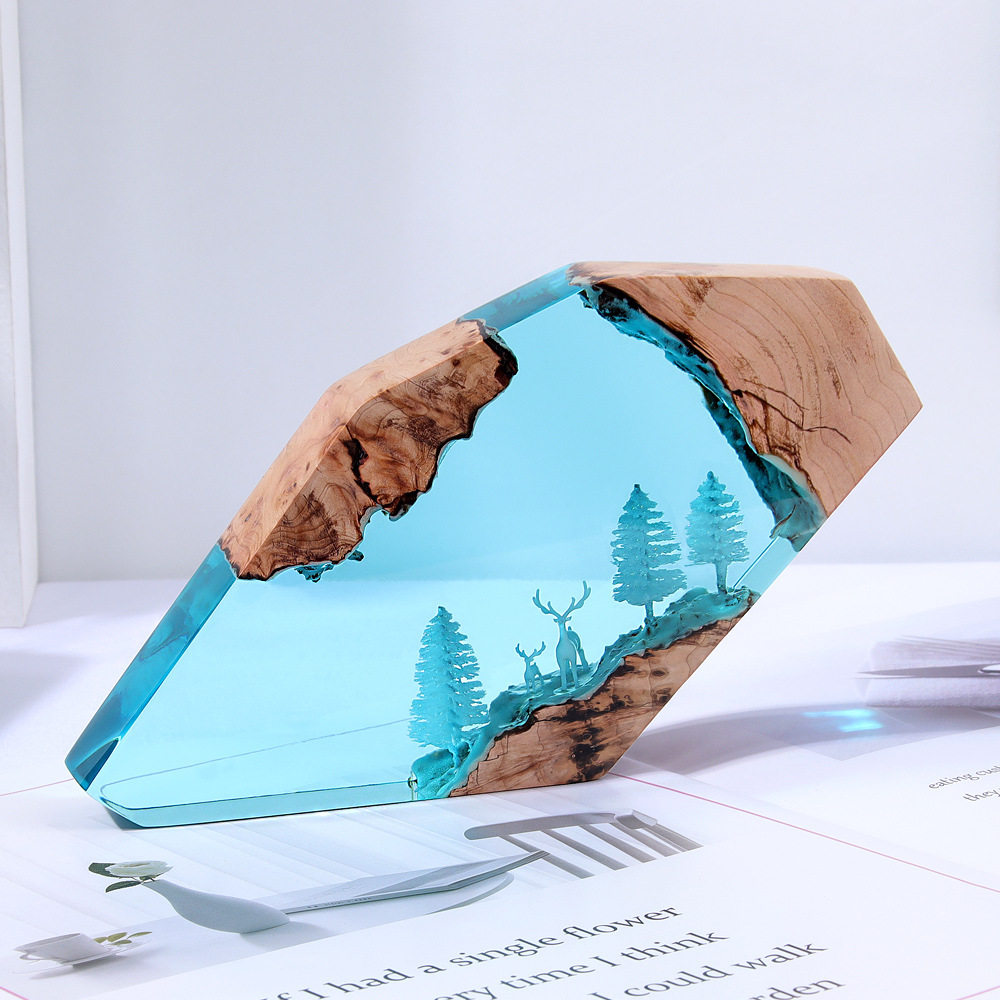Forest Fairy Deer Desktop Art  - مراجعة Resin Art Decor وسعره