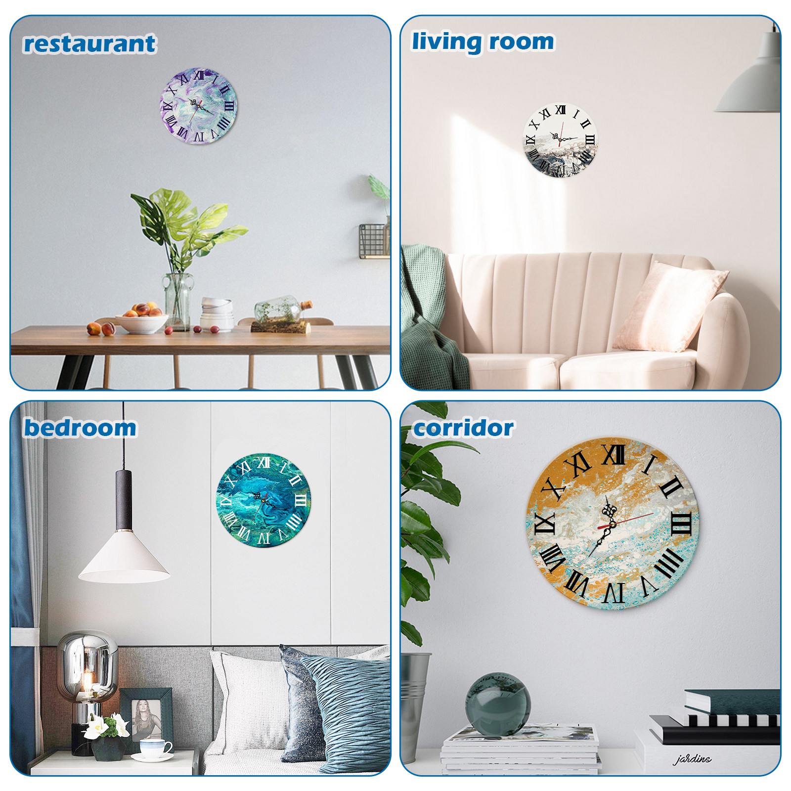 1Set Round Silicone Clock Dial - مراجعة Resin Art Clock وسعره