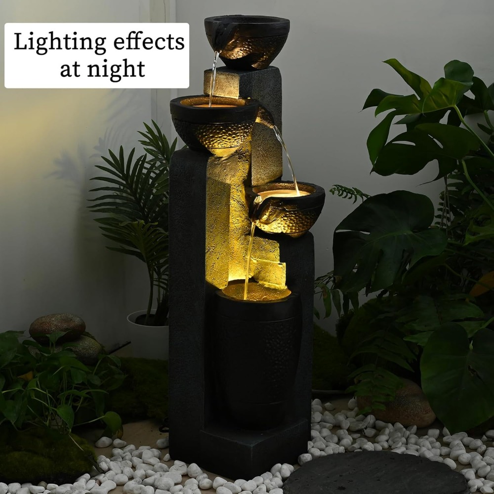 40''H 4-Tier Outdoor Garden Wa - مراجعة Resin Art Decor وسعره